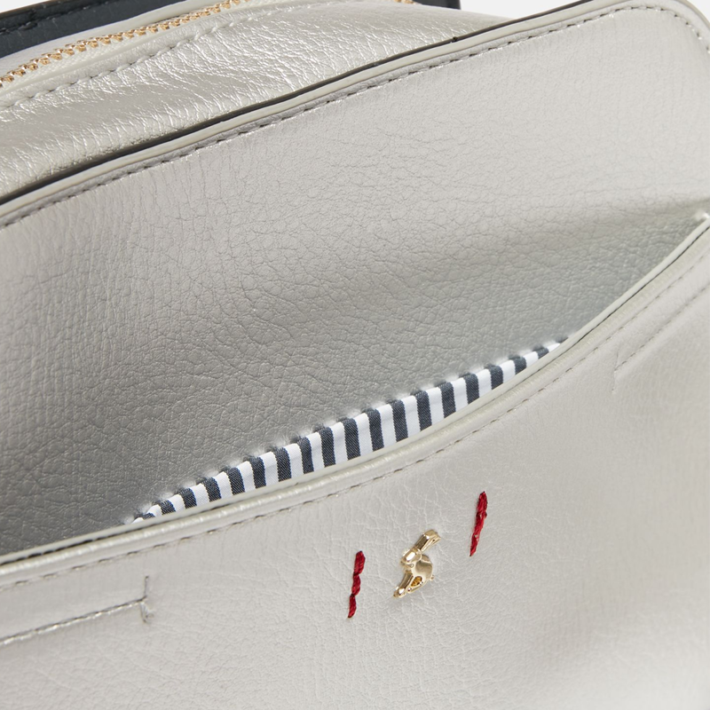 Joules Zia Vegan Pu Camera Bag - Silver-4